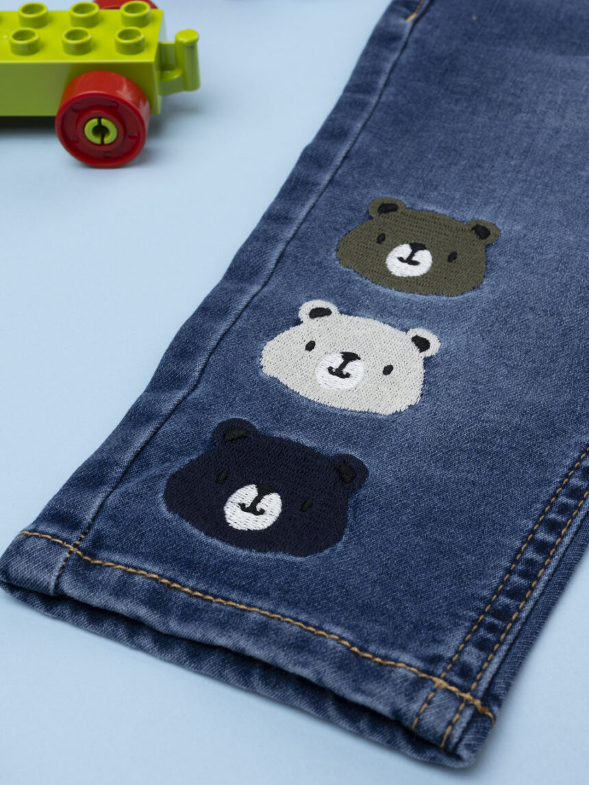 βρεφικό τζιν παντελόνι με αρκουδάκια για αγόρι - Prénatal