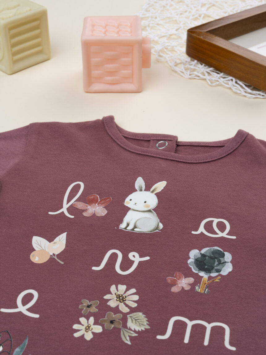 βρεφική μπλούζα σάπιο μήλο wood για κορίτσι - Prénatal