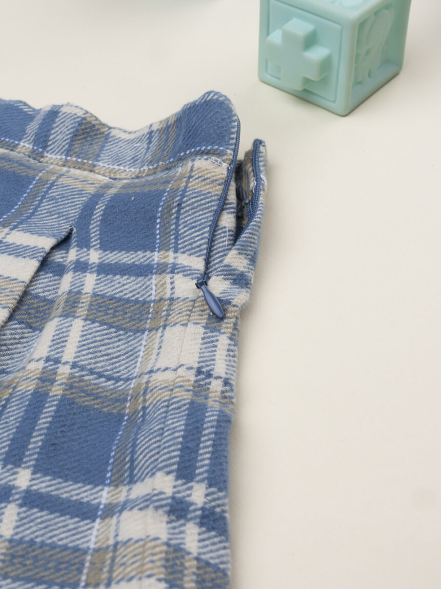 παιδική φούστα καρό μπλε/μπεζ για κορίτσι - Prénatal