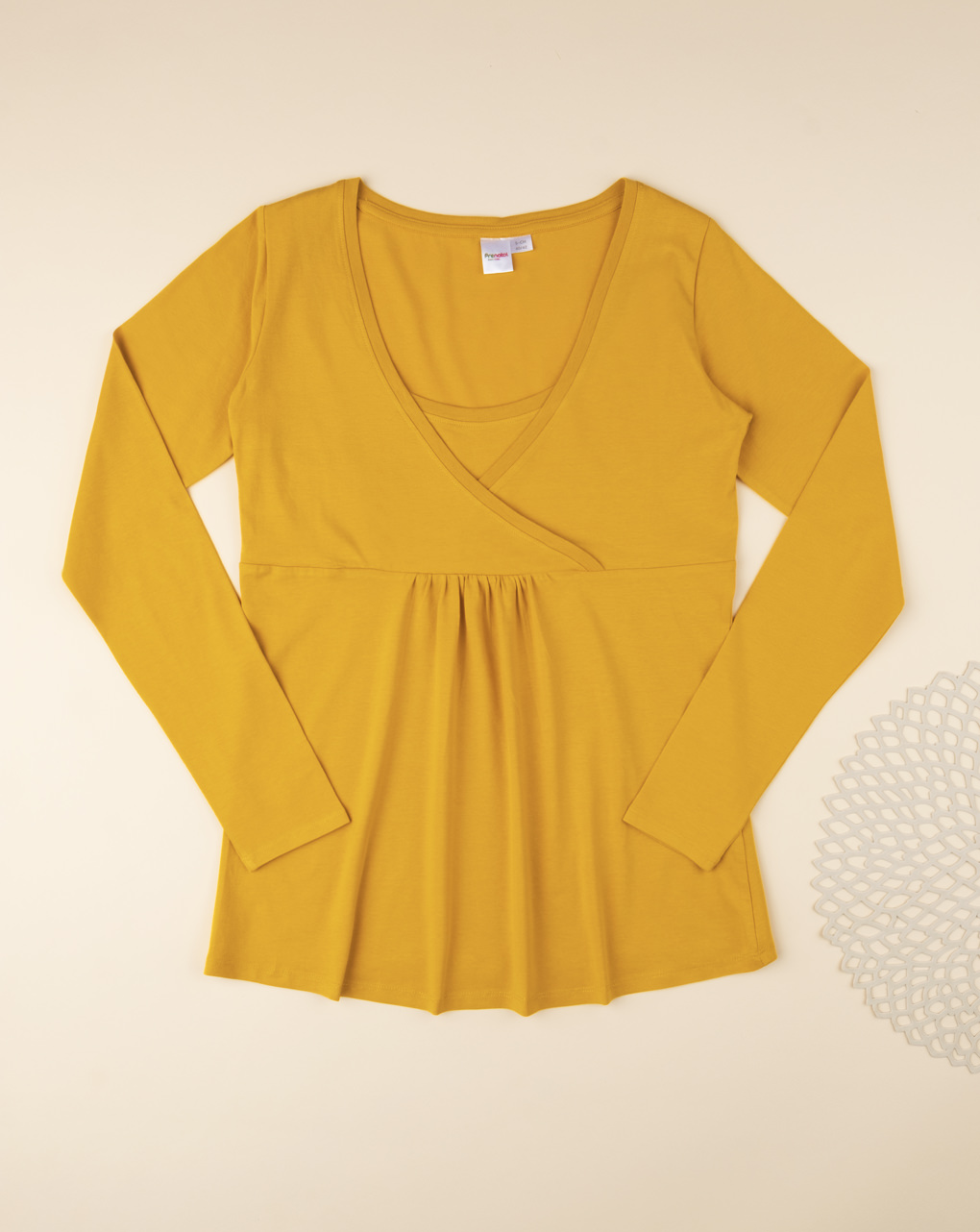 γυναικεία μπλούζα εγκυμοσύνης/θηλασμού μουσταρδί