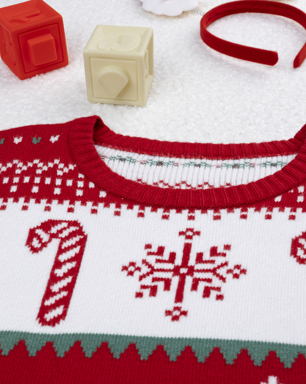 χριστουγεννιάτικο πουλόβερ κόκκινο/λευκό candy cane για τον μπαμπά - Prénatal