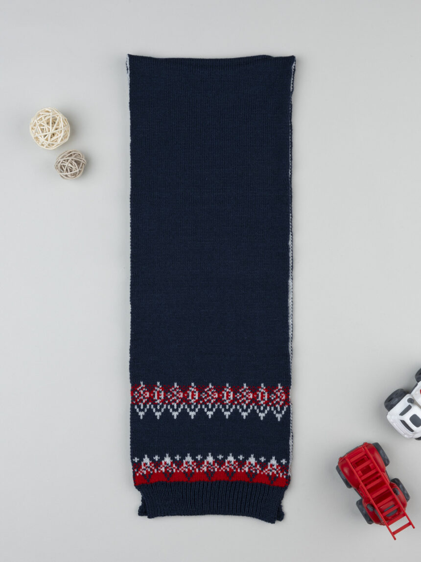 παιδικό κασκόλ γκρι/μπλε για αγόρι - Prénatal