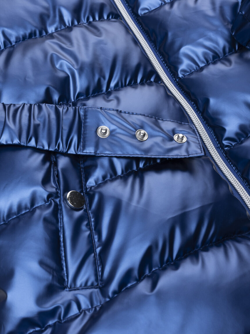 παιδικό μπουφάν puffer μπλε metallic για κορίτσι - Prénatal