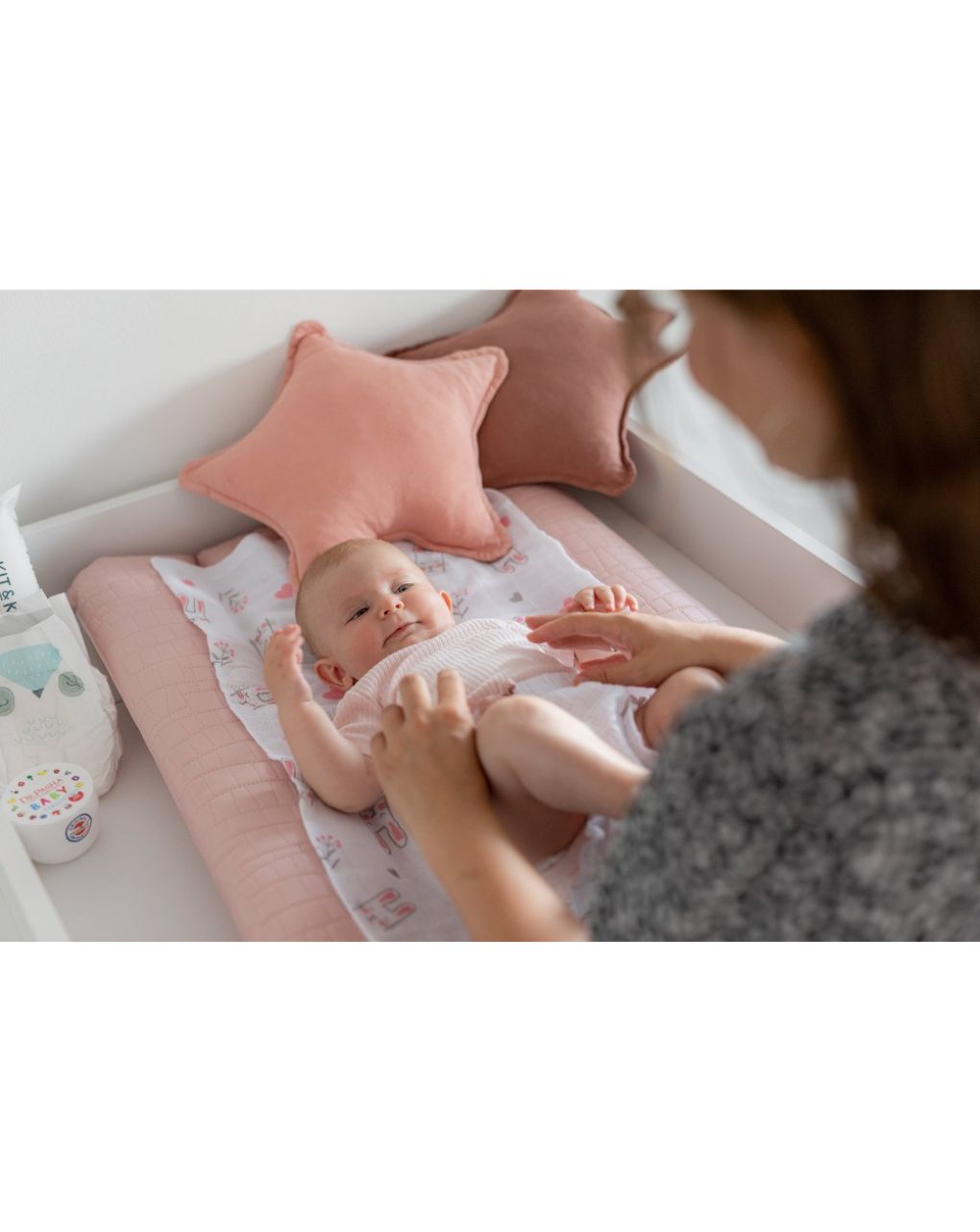 Bubaba πάνες μουσελίνα 3τμχ 80×80 cm pink 48037 - BUBABA