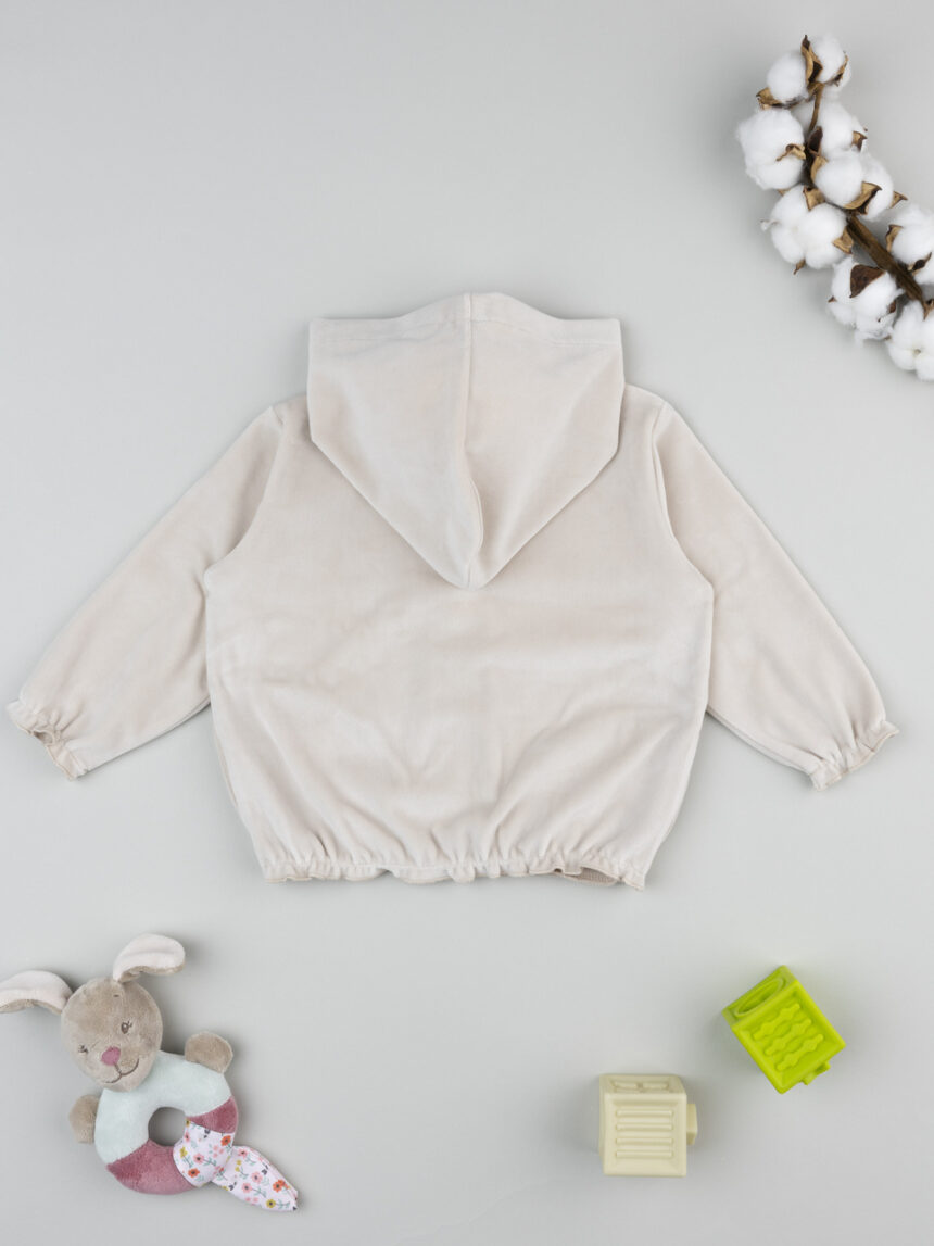 βρεφική ζακέτα σενίλ μπεζ dear για κορίτσι - Prénatal