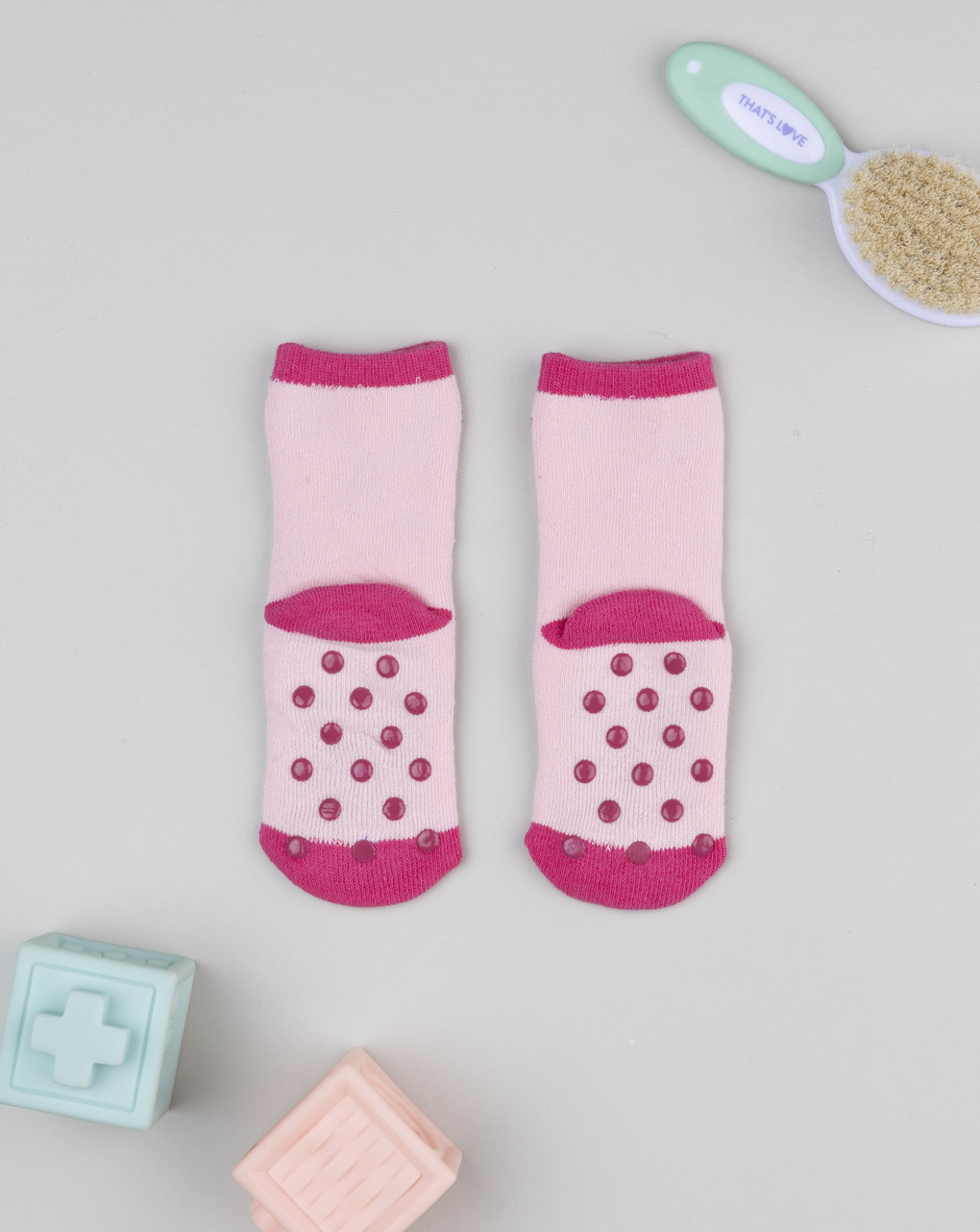 βρεφικές αντιολισθητικές κάλτσες με αρκουδάκια για κορίτσι - Prénatal