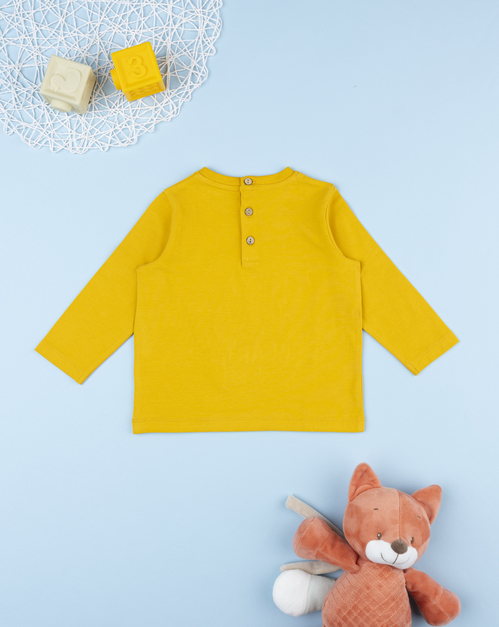βρεφική μπλούζα κίτρινη με αρκουδάκι για αγόρι - Prénatal