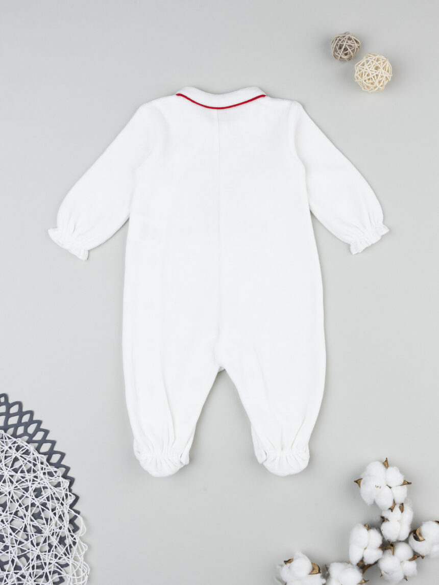 βρεφικό χριστουγεννιάτικο φορμάκι λευκό τα πρώτα μου χριστούγεννα για κορίτσι - Prénatal