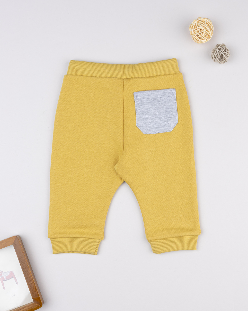 βρεφικό παντελόνι φόρμας κίτρινο με δεινόσαυρο για αγόρι - Prénatal
