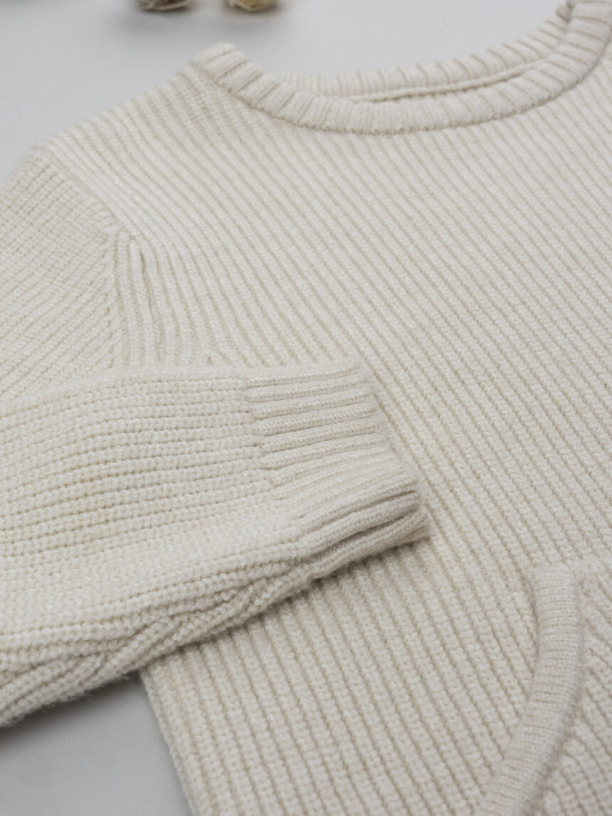 παιδική μπλούζα πλεκτή μπεζ για αγόρι - Prénatal