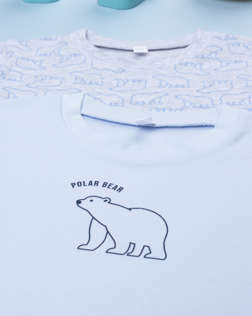 παιδικά φανελάκια γαλάζιο/γκρι με αρκούδες για αγόρι - Prénatal