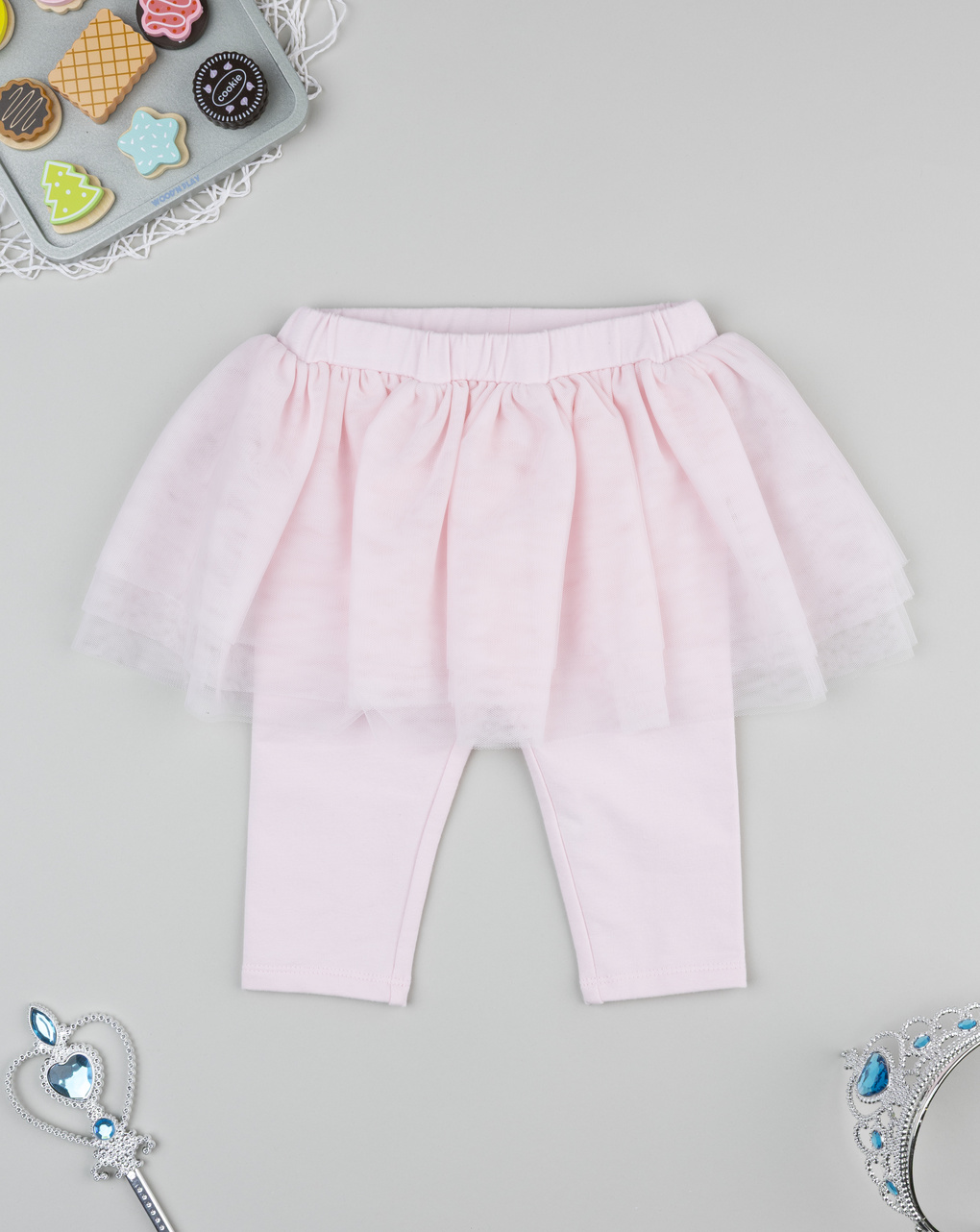 βρεφικό κολάν με φούστα ροζ για κορίτσι
