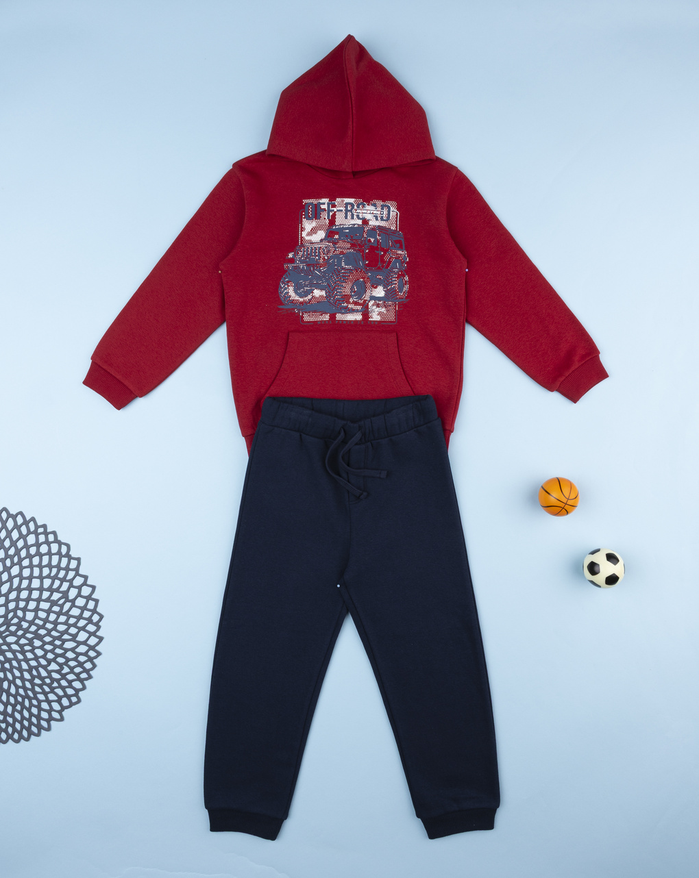 παιδικό σετ μπλούζα φούτερ και φόρμα off road για αγόρι