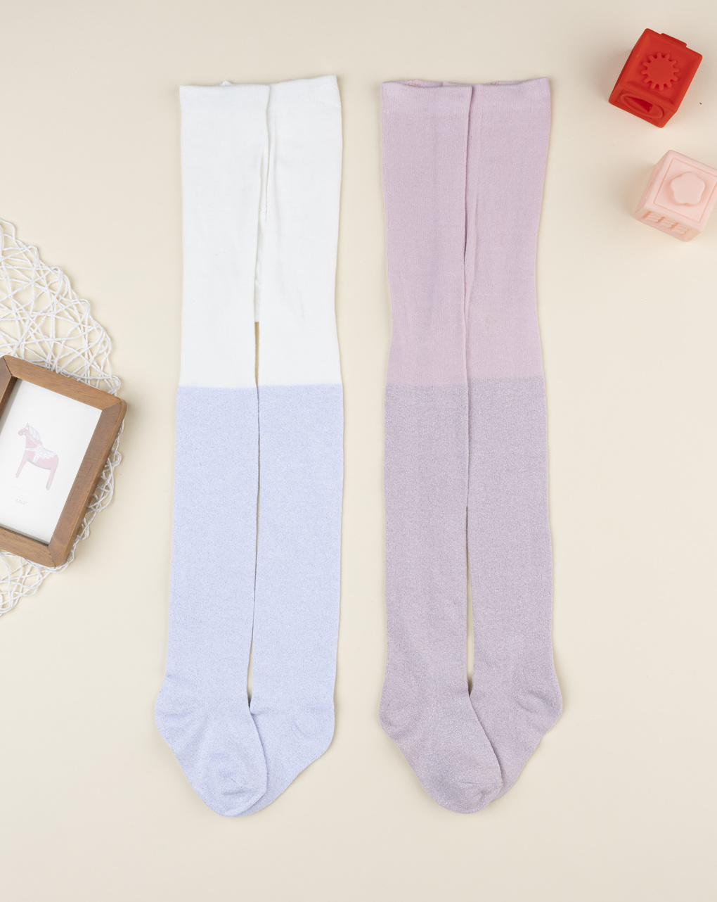 παιδικά καλσόν πακέτο x2 με lurex για κορίτσι