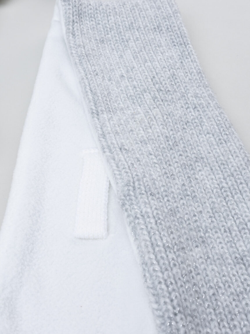 βρεφικό κασκόλ γκρι με lurex για κορίτσι - Prénatal