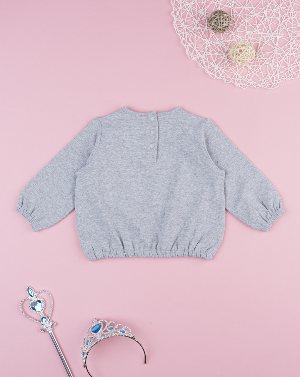 βρεφική μπλούζα φούτερ γκρι dance για κορίτσι - Prénatal