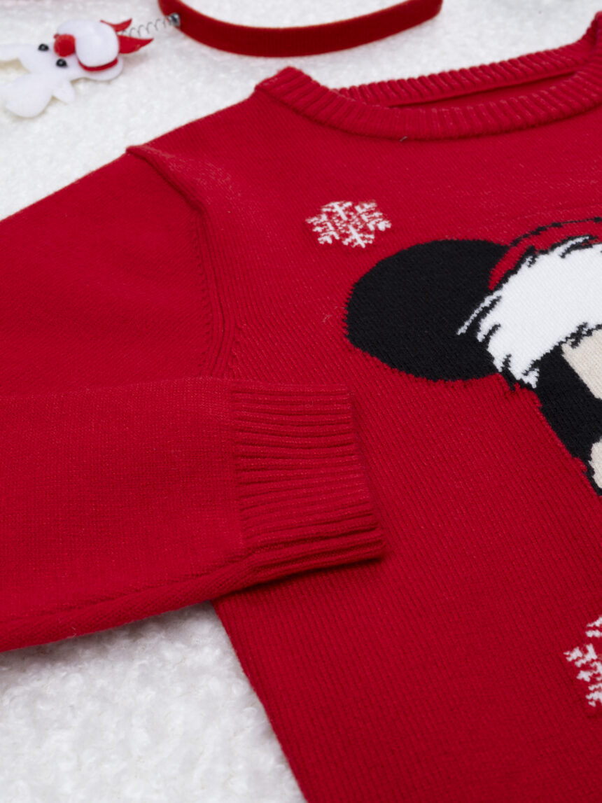παιδικό χριστουγεννιάτικο πουλόβερ κόκκινο mickey για αγόρι - Prénatal