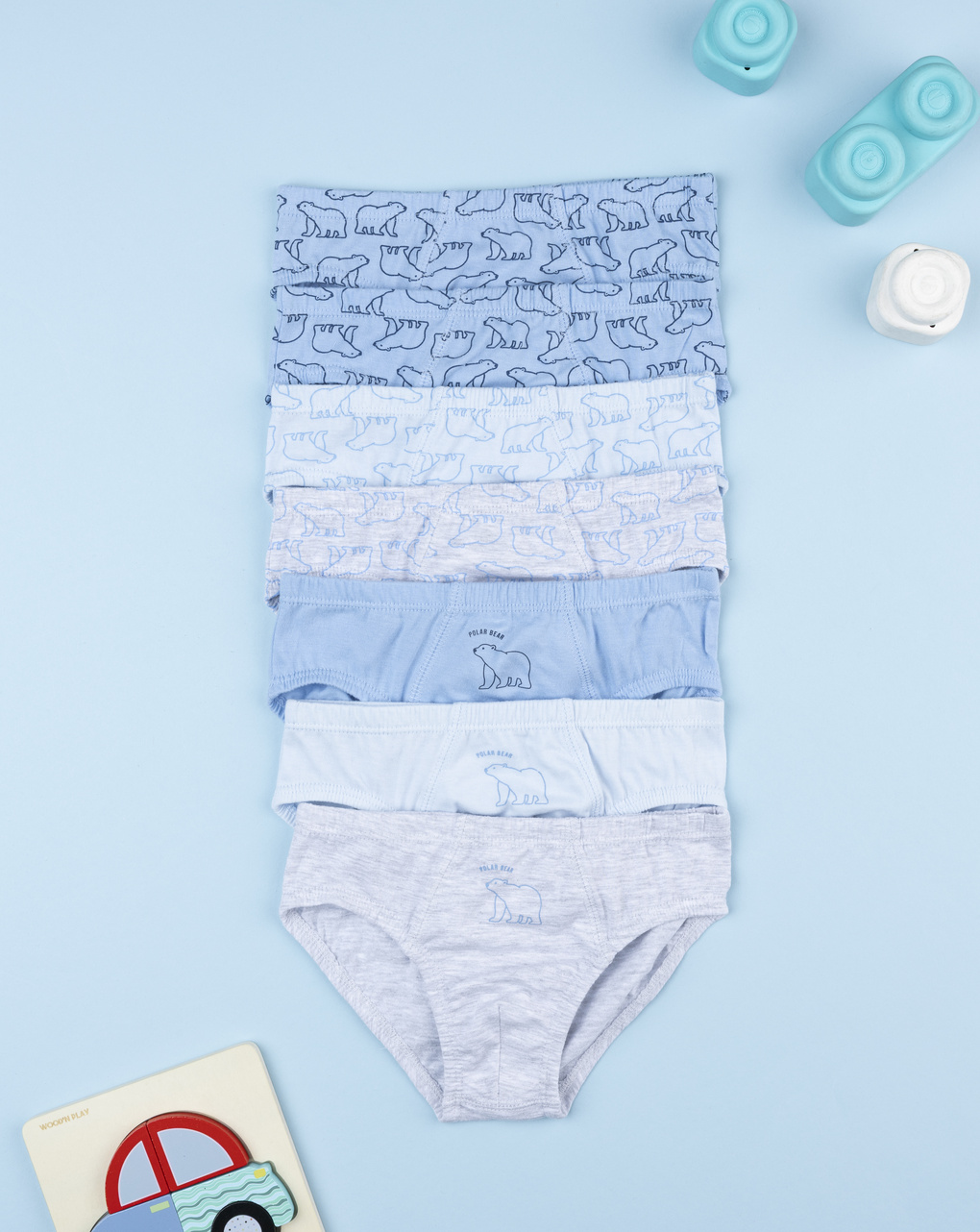 παιδικά σλιπ πακέτο x7 με αρκούδες για αγόρι