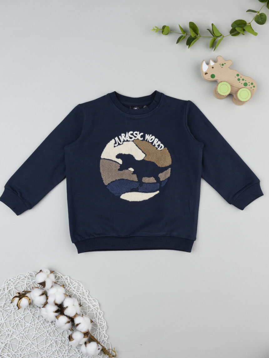 παιδική μπλούζα φούτερ μπλε jurassic world για αγόρι - Prénatal