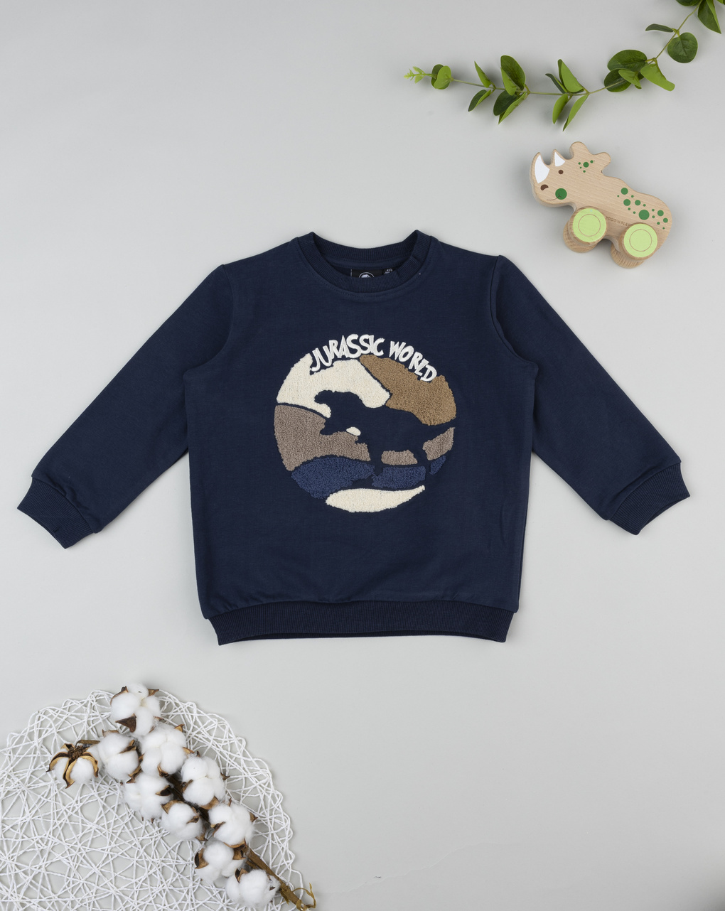 παιδική μπλούζα φούτερ μπλε jurassic world για αγόρι