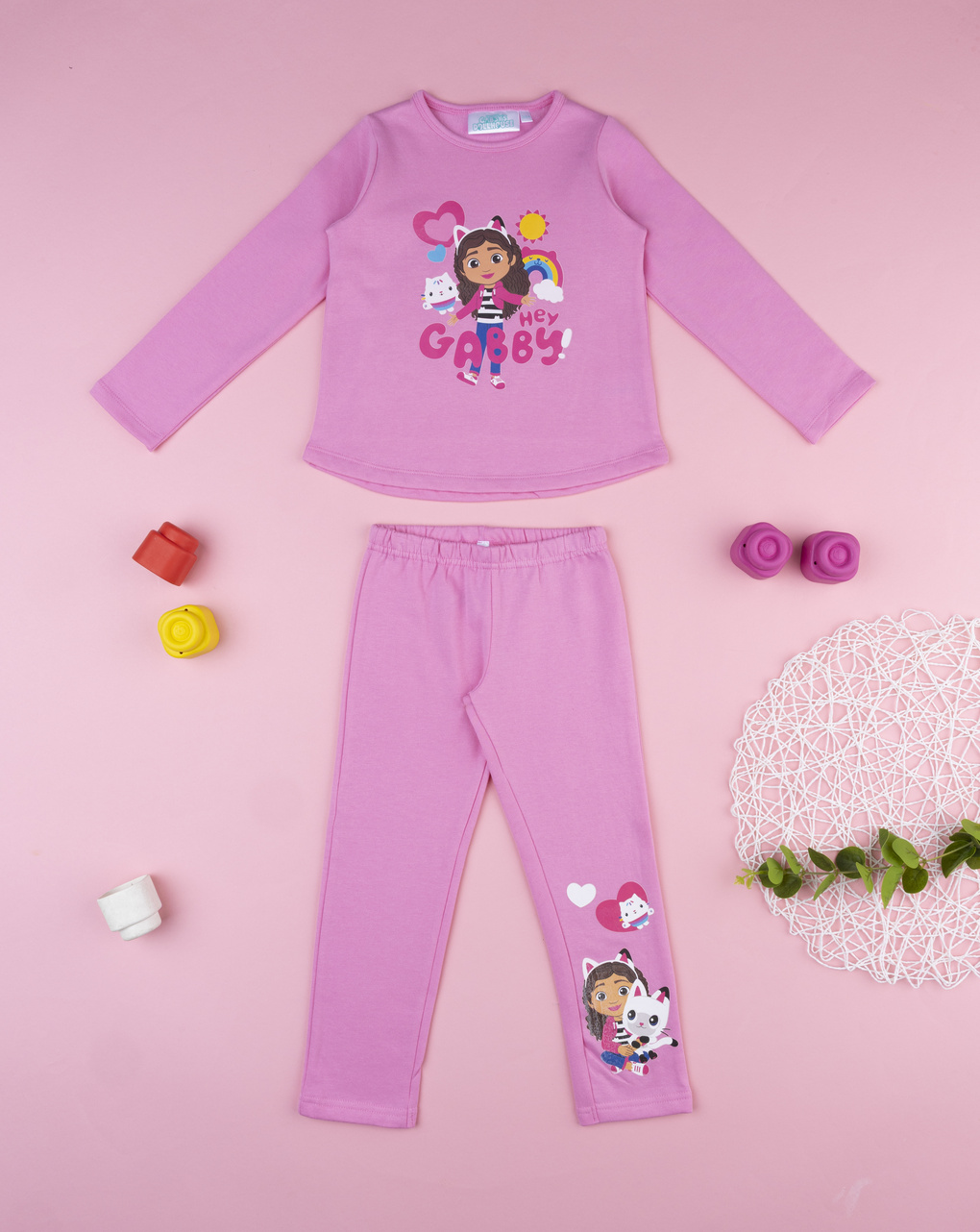 παιδική πιτζάμα φούξια gabby για κορίτσι