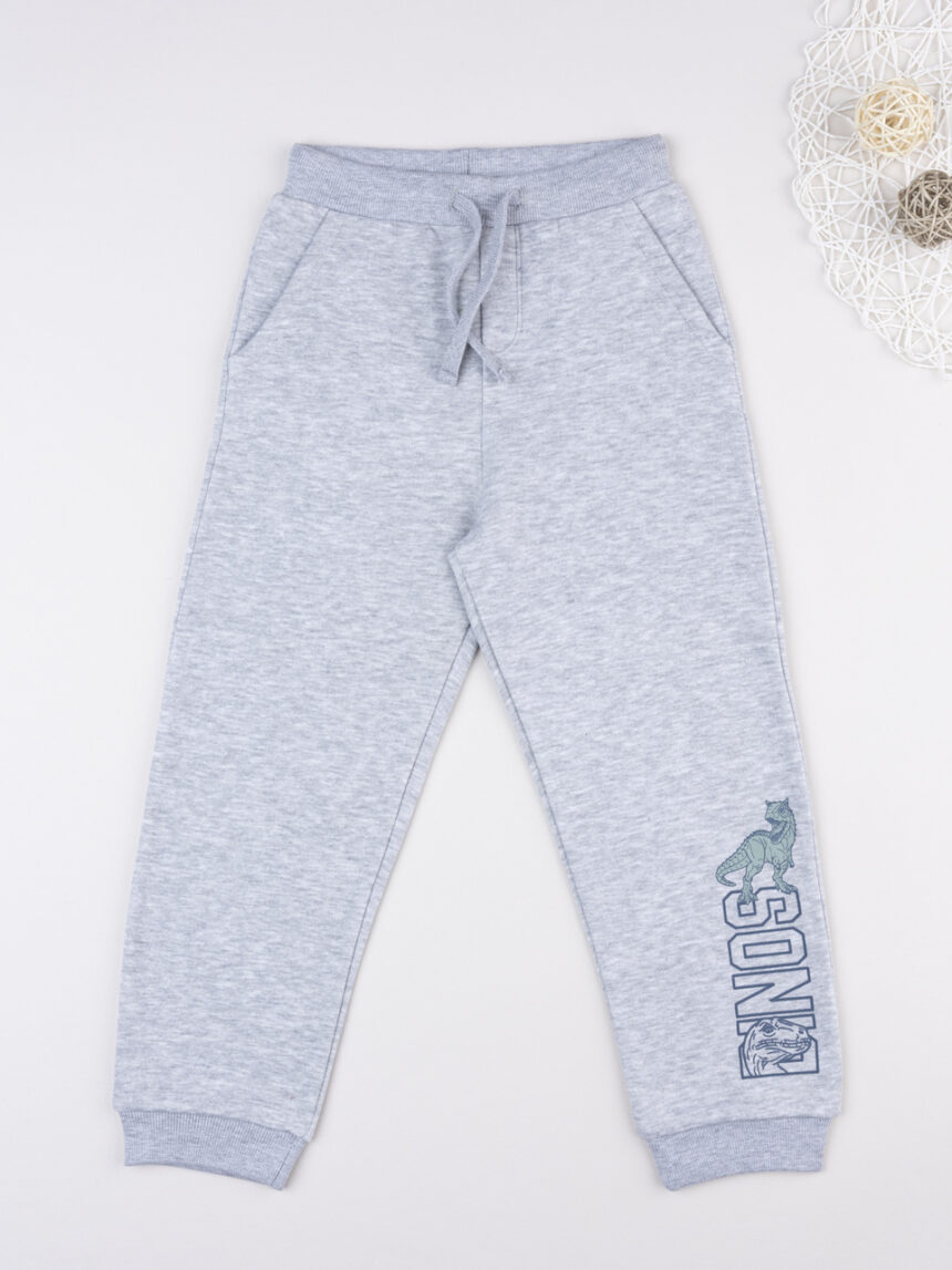 παιδικό παντελόνι φούτερ γκρι dinos για αγόρι - Prénatal