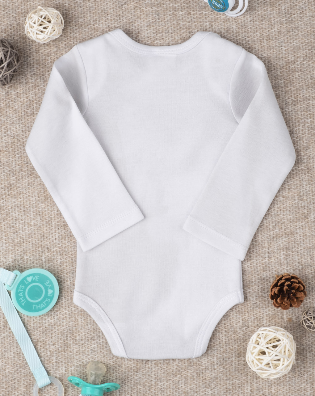 βρεφικό χριστουγεννιάτικο κορμάκι λευκό με χιονάνθρωπο unisex - Prénatal