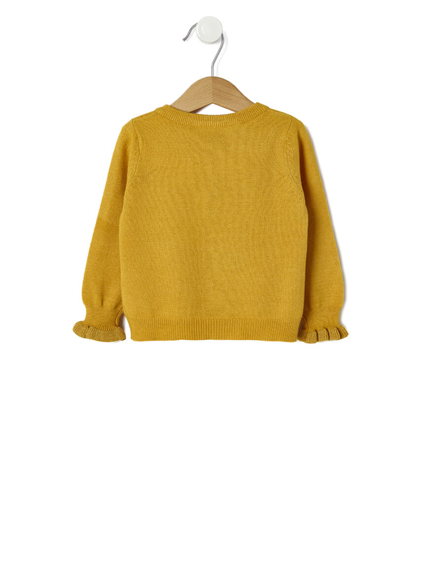 βρεφική πλεκτή ζακέτα κίτρινη για κορίτσι - Prénatal