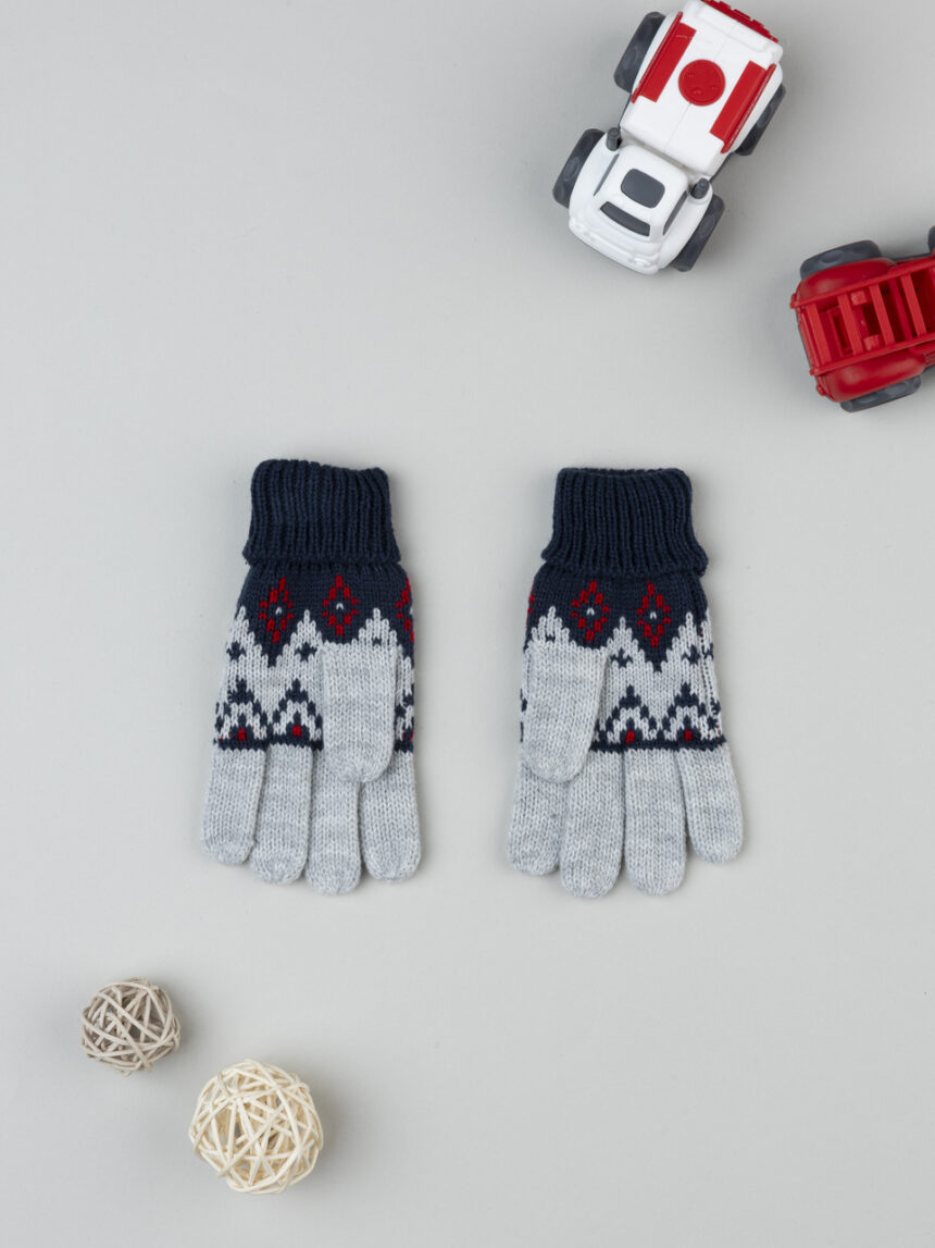 παιδικά γάντια γκρι/μπλε για αγόρι - Prénatal