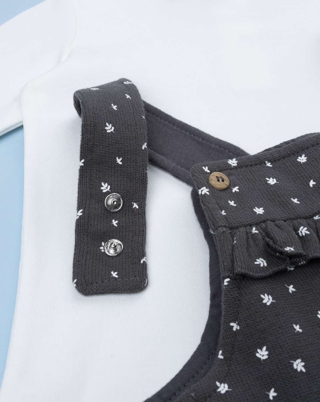 βρεφικό σετ μπλούζα και σαλοπέτα με λουλούδια για κορίτσι - Prénatal