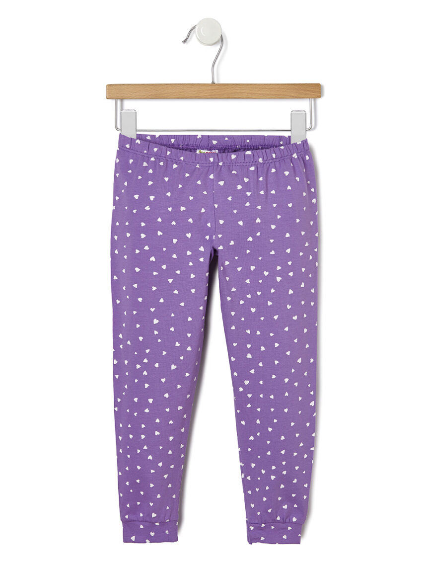 παιδική πιτζάμα μωβ με λαγουδάκι για κορίτσι - Prénatal