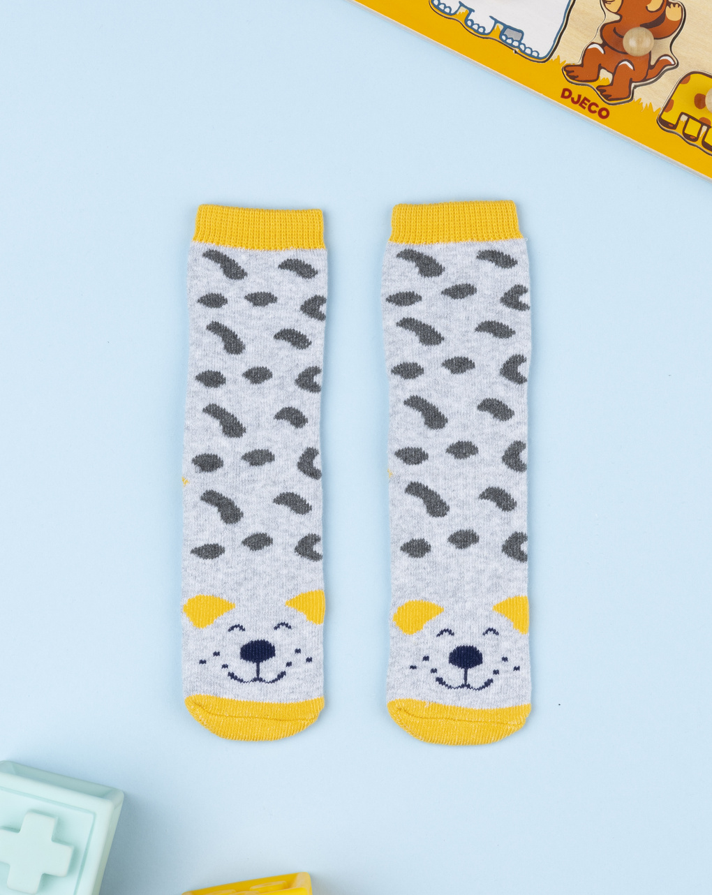 βρεφικές αντιολισθητικές κάλτσες με σκυλάκια για αγόρι