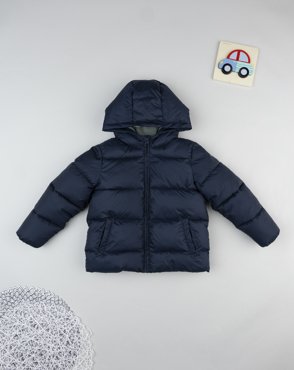 παιδικό μπουφάν puffer μπλε για αγόρι