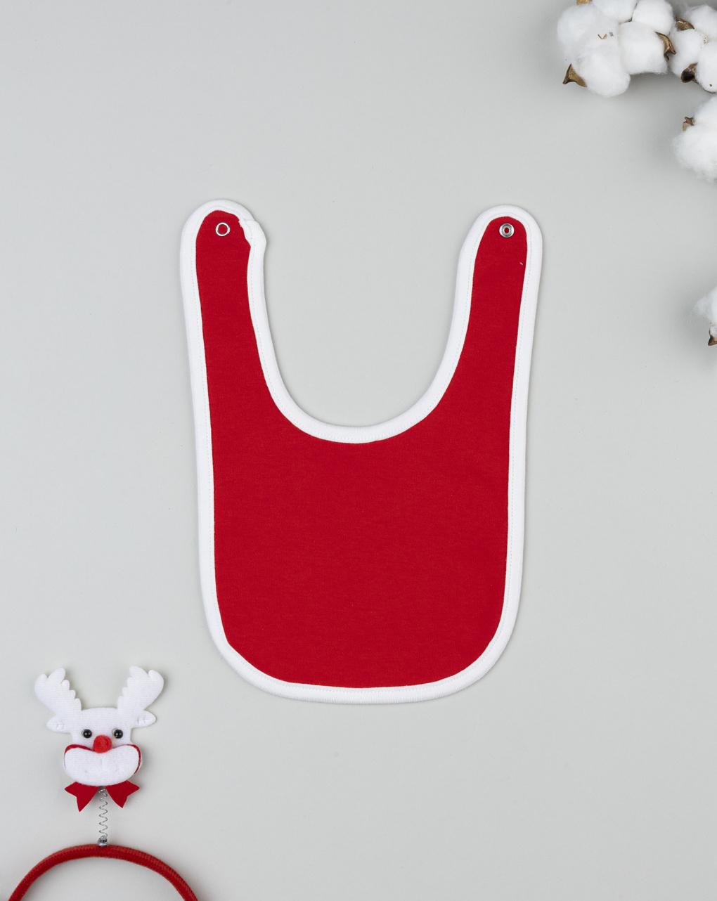 βρεφική χριστουγεννιάτικη σαλιάρα κόκκινη my first christmas unisex - Prénatal