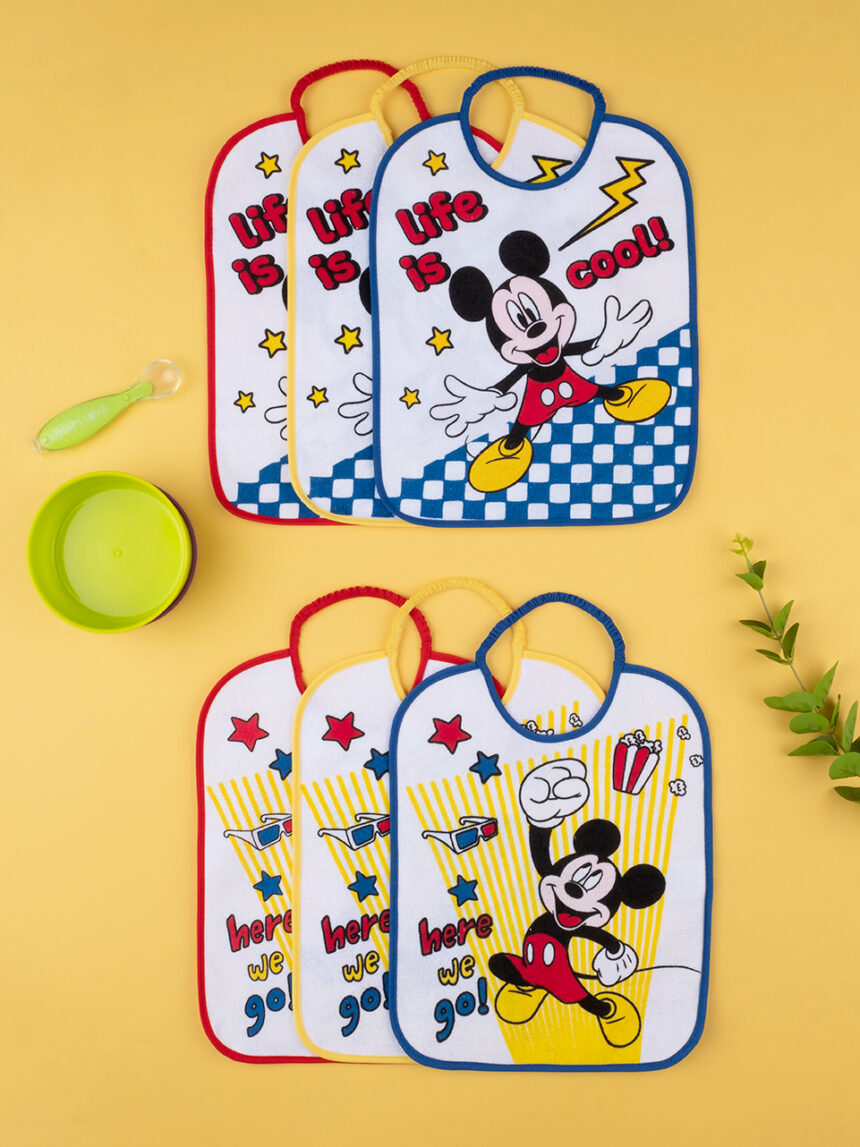 βρεφικές σαλιάρες πακέτο x6 mickey για αγόρι - Prénatal