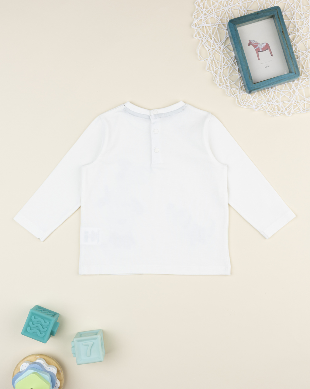 βρεφική μπλούζα λευκή με σκυλάκια για αγόρι - Prénatal