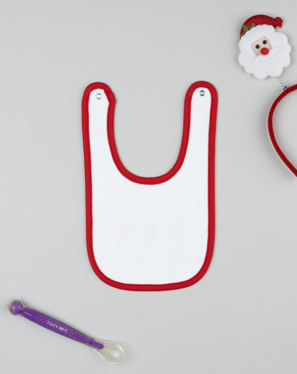 βρεφική χριστουγεννιάτικη σαλιάρα λευκή teddies unisex - Prénatal