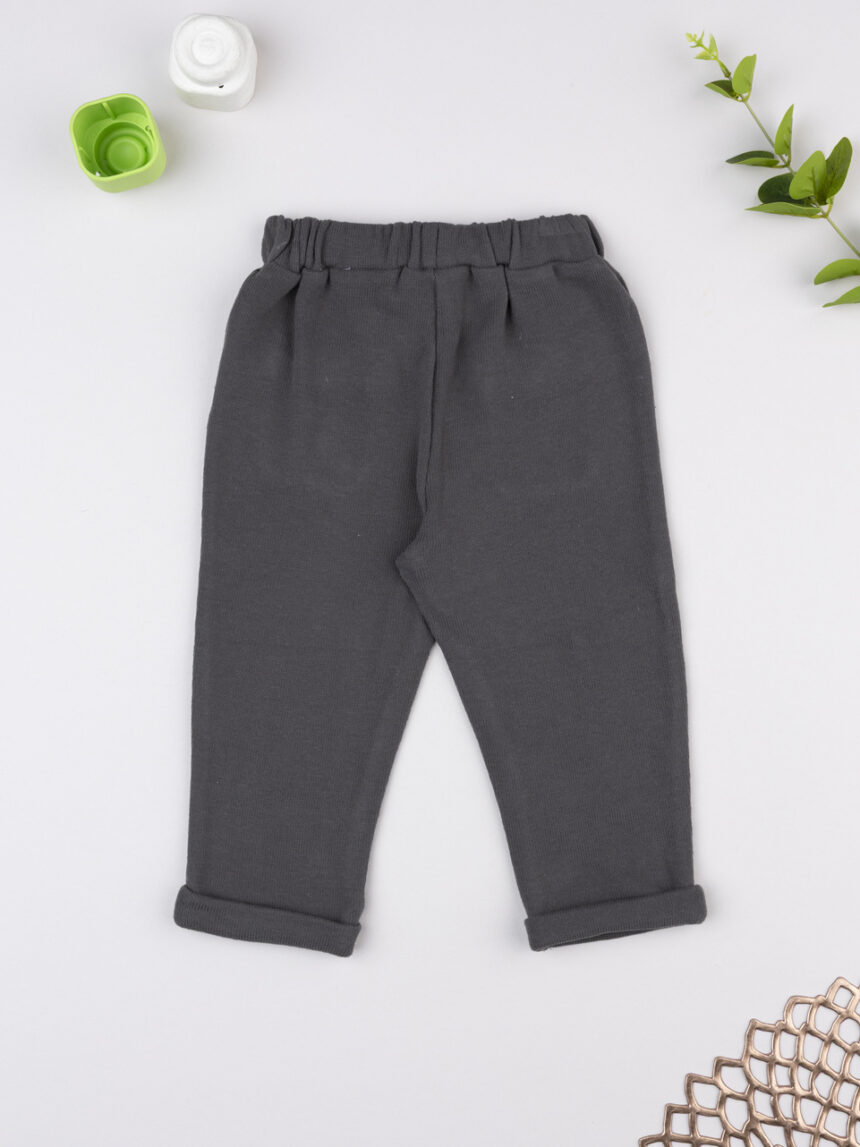 βρεφικό παντελόνι φόρμας γκρι με τσέπες για κορίτσι - Prénatal