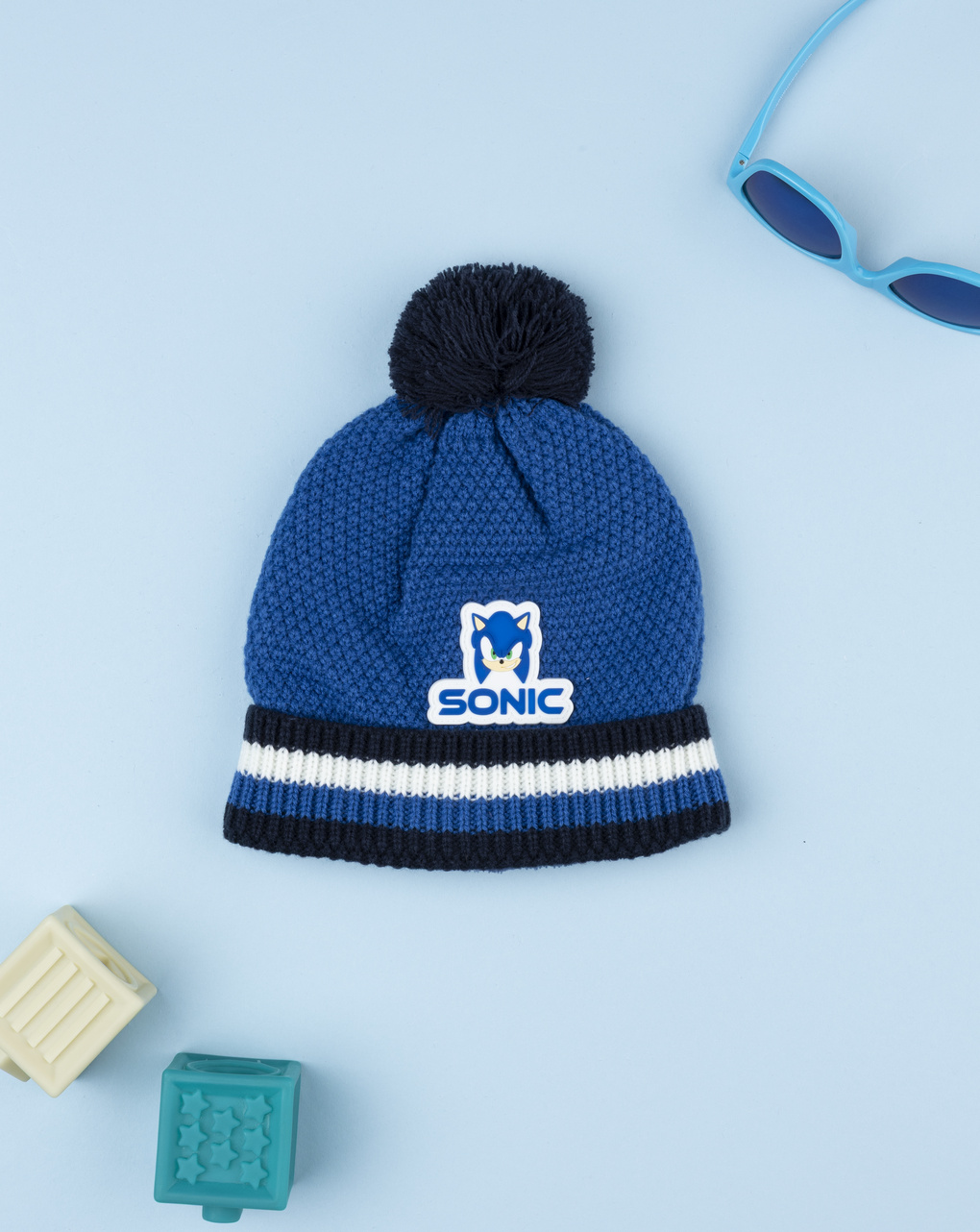 παιδικό σκουφάκι μπλε sonic για αγόρι