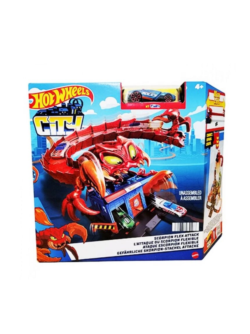 Mattel hot wheels πίστες city με θηρία hdr29 (σχέδια) - Hot wheels