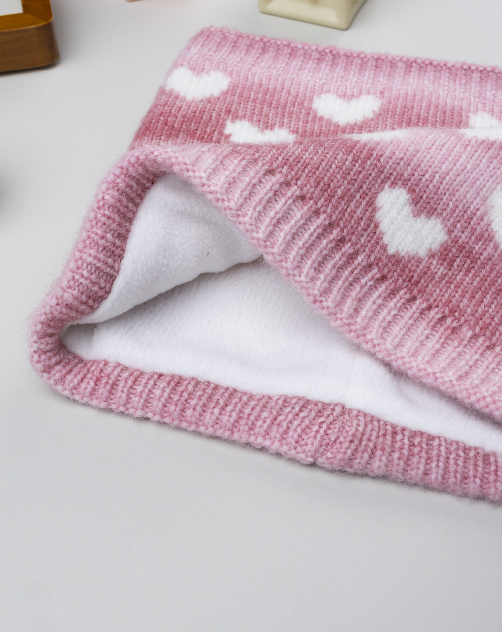 παιδικό κασκόλ λαιμός ροζ με καρδούλες για κορίτσι - Prénatal