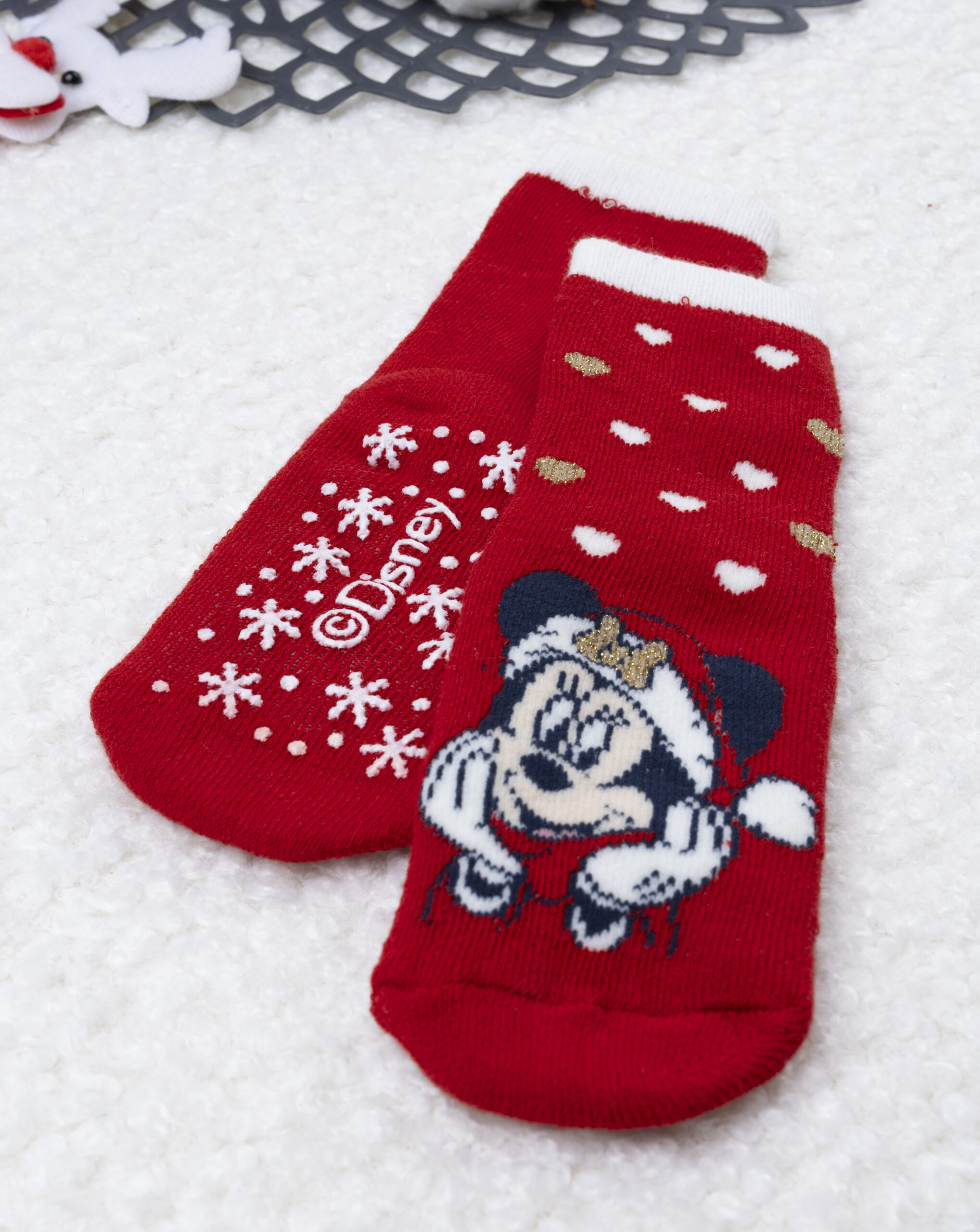 βρεφικές χριστουγεννιάτικες αντιολισθητικές κάλτσες minnie για κορίτσι - Prénatal