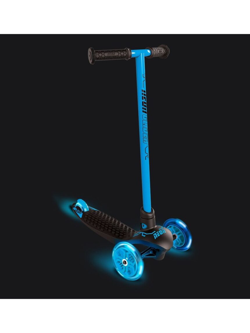Yvolution πατίνι με 3 τροχούς neon glider led μπλε 53.100964 - Yvolution
