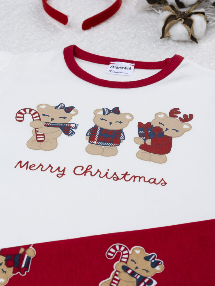 παιδική χριστουγεννιάτικη πιτζάμα teddies για κορίτσι - Prénatal
