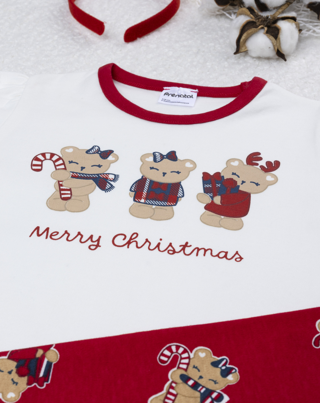 παιδική χριστουγεννιάτικη πιτζάμα teddies για κορίτσι - Prénatal