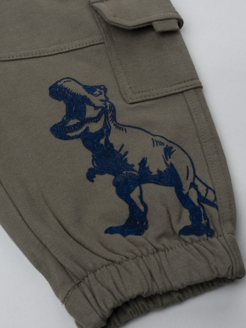 παιδικό παντελόνι φόρμας cargo χακί jurassic world για αγόρι - Prénatal