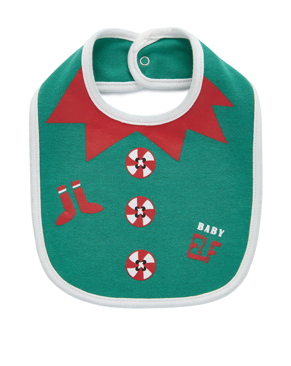βρεφική χριστουγεννιάτικη σαλιάρα πράσινη elf unisex