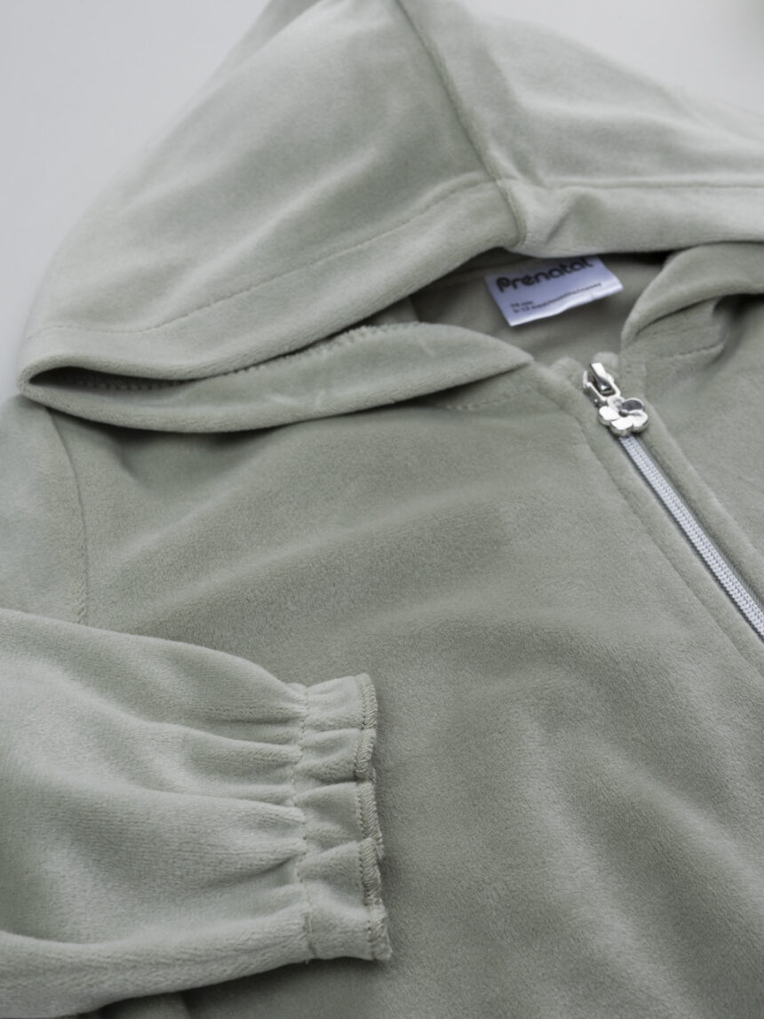 βρεφική ζακέτα σενίλ λαδί like για κορίτσι - Prénatal