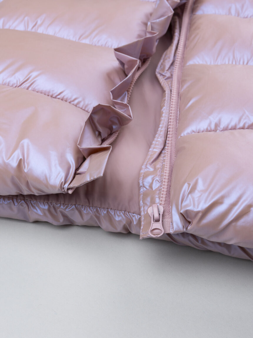 βρεφικό μπουφάν puffer ροζ metallic για κορίτσι - Prénatal