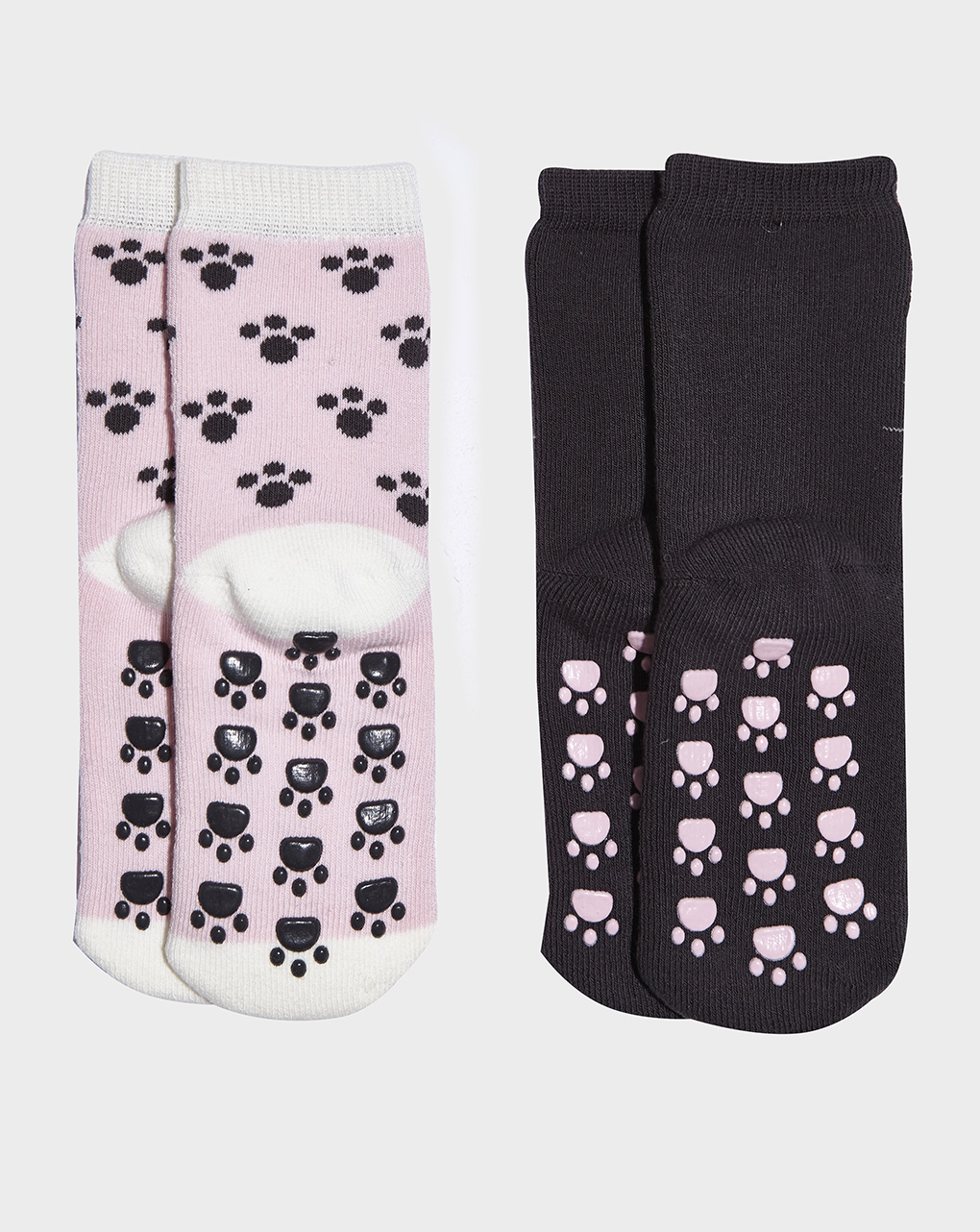 βρεφικές αντιολισθητικές κάλτσες πακέτο x2 με γατάκια για κορίτσι - Prénatal